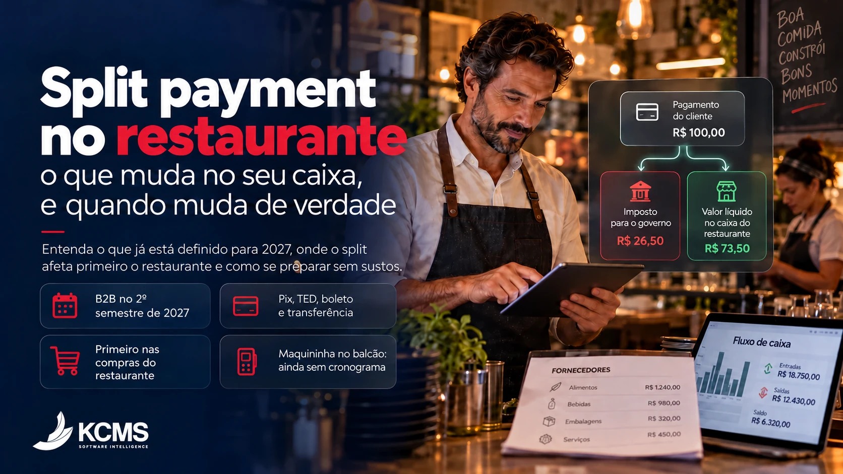 Split payment no restaurante: o que muda no seu caixa, e quando muda de verdade